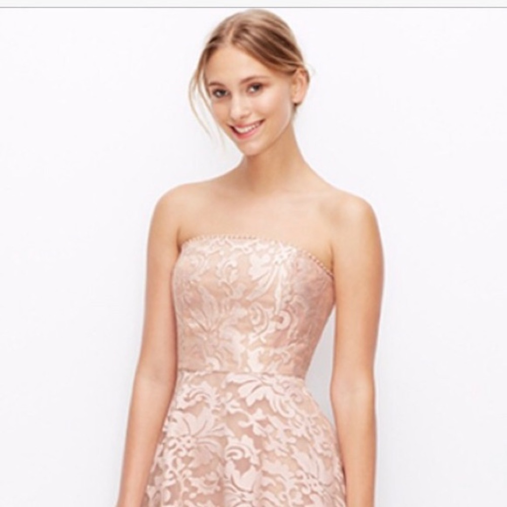 Ann Taylor Strapless Blush Bridesmaid Dress